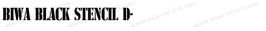 Biwa Black Stencil D字体转换